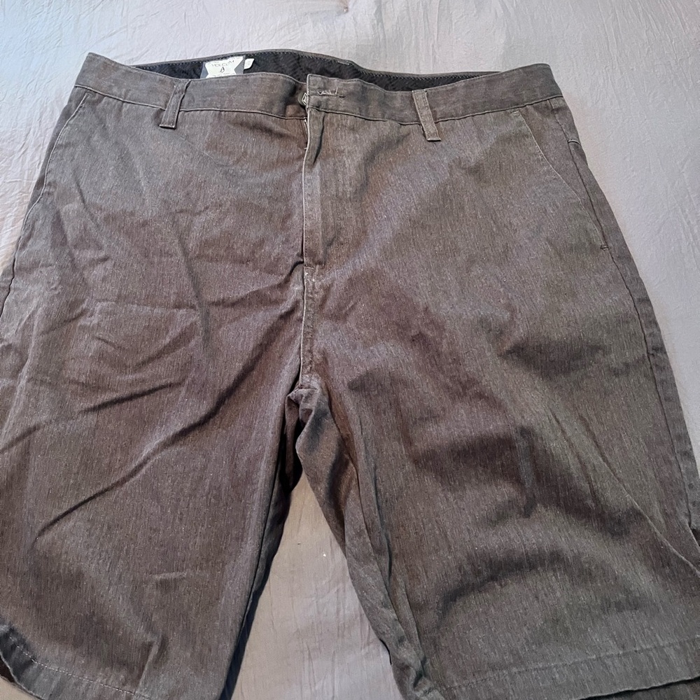 Volcom Men's Charcoal Flat Front Shorts